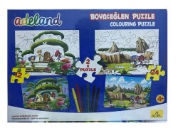 Adeland Boya Eğlen Puzzle, 34 x 24 cm 12+24 Parça M:1