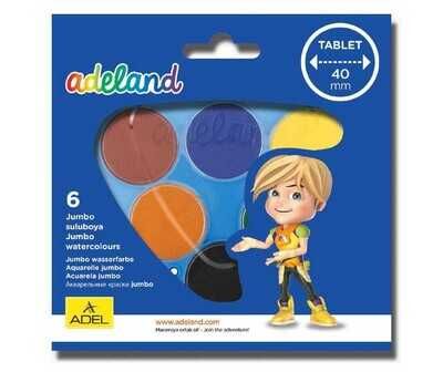 Adeland Jumbo Sulu Boya Seti, 6 Renk - 1