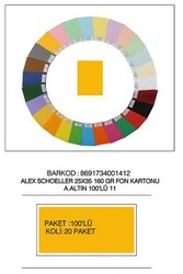 Alex Schoeller 25 x 35 cm Fon Kartonu, 160 gr /m² No:11 A.Altın