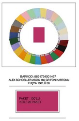 Alex Schoeller 25 x 35 cm Fon Kartonu, 160 gr /m² No:58 Fuşya