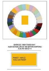 Alex Schoeller A4 Fon Kartonu, 160 gr /m² No:11 A.Altın