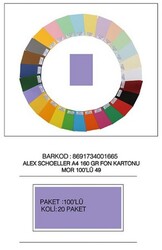 Alex Schoeller  A4 Fon Kartonu  160 gr /m² No:49 Mor