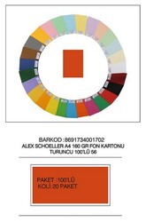 Alex Schoeller A4 Fon Kartonu, 160 gr /m² No:56 Turuncu