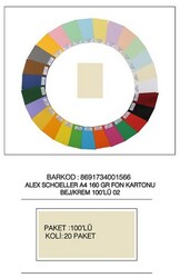 Alex Schoeller A4 Fon Kartonu, 160 gr /m² No:82 Bej