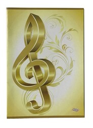 Alfa Karton Kapak  Müzik Defteri, A4 40 Yaprak
