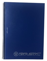 Atlas Basic, A4 PP Kapak Spiralli Defter, Çizgili, 120 Yaprak