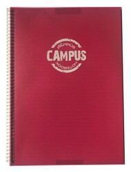 Atlas Campus, A4 Spiralli PP Kapak, Çizgili Defter, 100 Yaprak