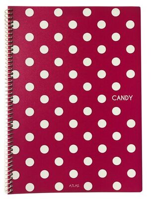 Atlas Candy, A4 PP Kapak Spiralli Defter, Çizgili, 100 Yaprak - 1