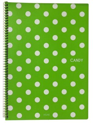 Atlas Candy, A4 PP Kapak Spiralli Defter, Çizgili, 100 Yaprak - 4