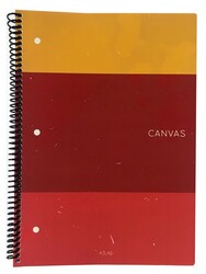 Atlas Canvas, A4 PP Kapak Spiralli Defter, Çizgili, 100 Yaprak