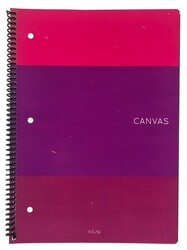Atlas Canvas, A4 PP Kapak Spiralli Defter, Çizgili, 100 Yaprak M:1
