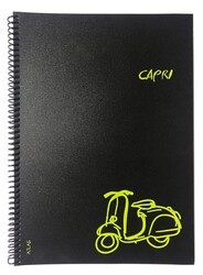 Atlas Capri, A4 Spiralli PP Kapak, Çizgili Defter, 100 Yaprak