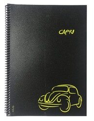 Atlas Capri, A4 Spiralli PP Kapak, Kareli Defter, 80 Yaprak