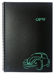 Atlas Capri, A4 Spiralli PP Kapak, Kareli Defter, 80 Yaprak M:2