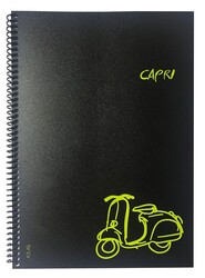 Atlas Capri, A4 Spiralli PP Kapak, Kareli Defter, 80 Yaprak M:3