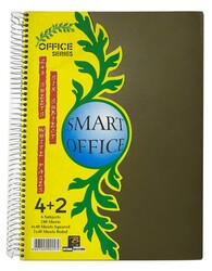 Batu  A4  Spiralli PP Kapak 6 Konulu (4 Kareli +2 Çizgili) Defter  240 Yaprak