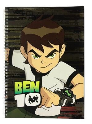 Ben10 A4 Karton Kapak Spiralli Defter Kareli 80 Yaprak - 1