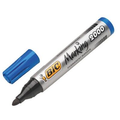 Bic 2000 Permanenet Markör, Yuvarlak Uç, Mavi - 1
