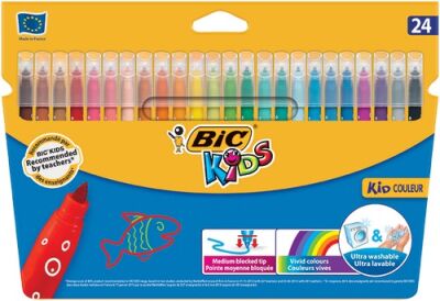 Bic Kid Couleur, Keçeli Kalem Seti, 24 Renk - 1