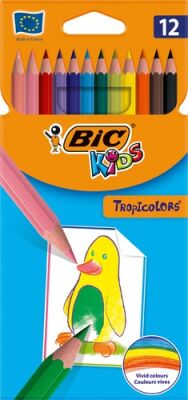 Bic Kids Tropicolors, Kuru Boya Seti,Tam Boy 12 Renk - 1