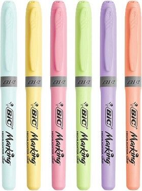 Bic Marking Fosforlu Kalem, Pastel Seri, 6 Renk - 1