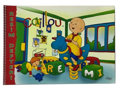 Caillou Karton Kapak Spiralli Resim Defteri, 25 x 35 cm 15 Yaprak - 1