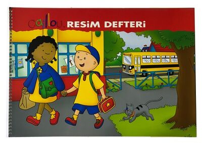 Caillou Karton Kapak Spiralli Resim Defteri, 35 x 50 cm 15 Yaprak - 1