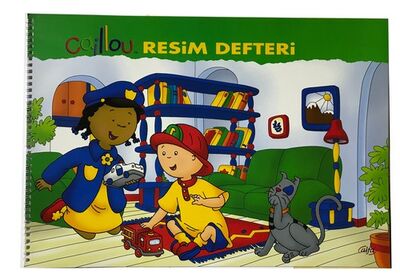 Caillou Karton Kapak Spiralli Resim Defteri, 35 x 50 cm 15 Yaprak - 2
