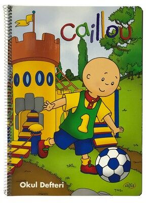 Caillou Karton Kapak Spiralli Defter, A4 Kareli, 80 Yaprak - 2