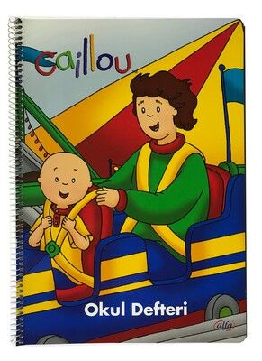 Caillou Karton Kapak Spiralli Defter, A4 Kareli, 80 Yaprak - 1