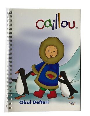Caillou Karton Kapak Spiralli Defter, A5 Kareli, 80 Yaprak - 1