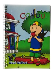 Caillou Karton Kapak Spiralli Defter, A5 Kareli, 80 Yaprak M:2