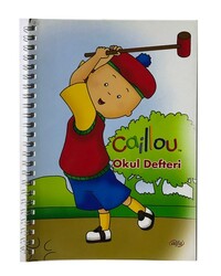Caillou Karton Kapak Spiralli Defter, A5 Kareli, 80 Yaprak M:3