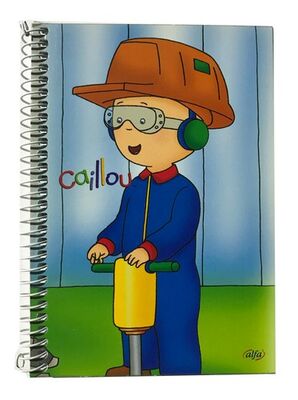Caillou Karton Kapak Spiralli Bloknot, A6 Çizgili, 80 Yaprak - 1