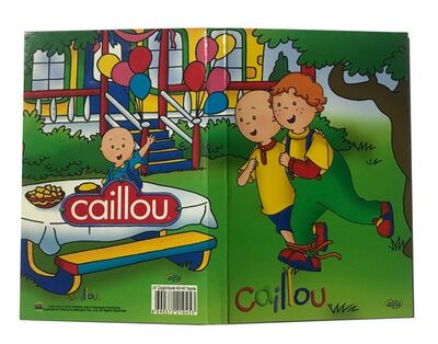 Caillou Karton Kapak Çiftli Cep Bloknot, Çizgili + Kareli, A7  40+40 Yaprak - 2