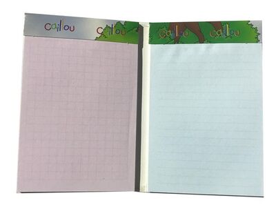 Caillou Karton Kapak Çiftli Cep Bloknot, Çizgili + Kareli, A7  40+40 Yaprak - 9