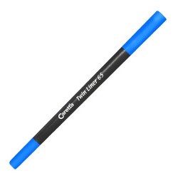 Caretta 65-07 Çift Uçlu Keçeli Kalem  Mavi 