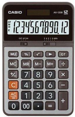 Casio Hesap Makinesi, Masaüstü, AX-120B 12 Hane - 1
