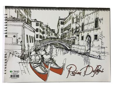 Çınar 24x34 cm Karton Kapak Spiralli Resim Defteri, 15 Yaprak - 1