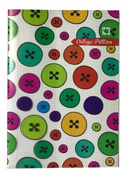 Çınar College Pattern,  A4 PP Kapak Defter,, Kareli, 100 Yaprak
