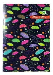Çınar College Pattern,  A4 PP Kapak Defter,, Kareli, 80 Yaprak