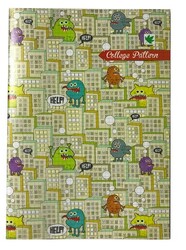 Çınar College Pattern,  A4 PP Kapak Defter,, Kareli, 80 Yaprak - 2
