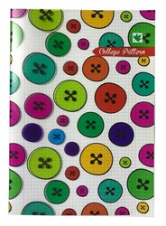 Çınar College Pattern,  A4 PP Kapak Defter,, Kareli, 80 Yaprak - 3