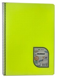 Çınar Colormaxi, A4 PP Kapak Spiralli Defter, Çizgili, 72 Yaprak - 2