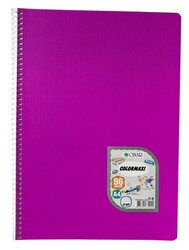 Çınar Colormaxi, A4 PP Kapak Spiralli Defter, Çizgili, 96 Yaprak