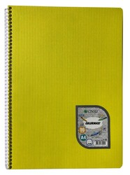 Çınar Colormaxi, A4 PP Kapak Spiralli Defter, Çizgili, 96 Yaprak Sarı