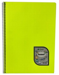 Çınar Colormaxi, A4 PP Kapak Spiralli Defter, Çizgili, 96 Yaprak Neon Sarı