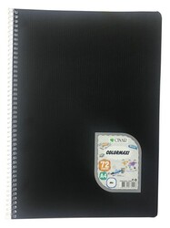 Çınar Colormaxi, A4 PP Kapak Spiralli Defter, Düz, 72 Yaprak Siyah
