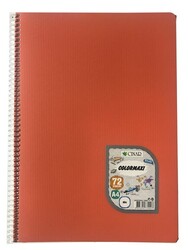 Çınar Colormaxi, A4 PP Kapak Spiralli Defter, Düz, 72 Yaprak Yavruağzı