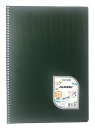 Çınar Colormaxi, A4 PP Kapak Spiralli Defter, Düz, 72 Yaprak Koyu Yeşil